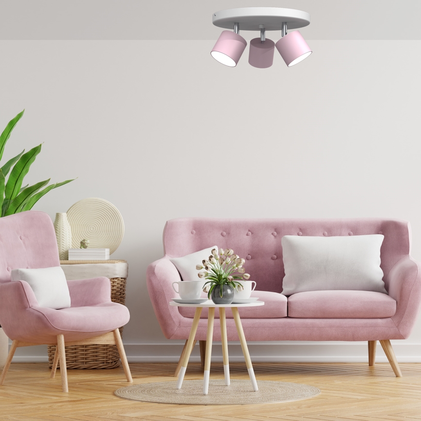 Ceiling light DIXIE 3xGX53/11W/230V pink