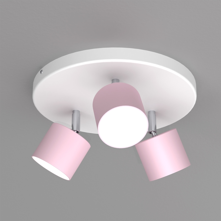 Ceiling light DIXIE 3xGX53/11W/230V pink
