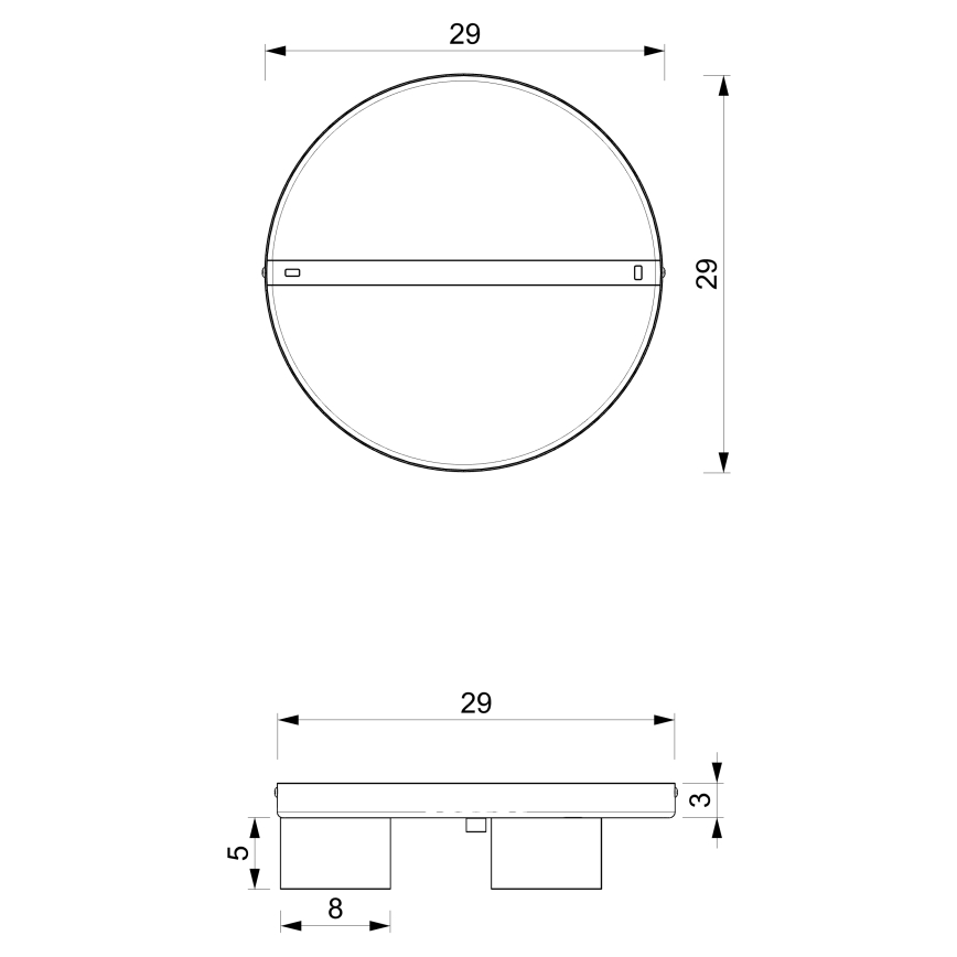 Ceiling light DIXIE 3xGX53/11W/230V white