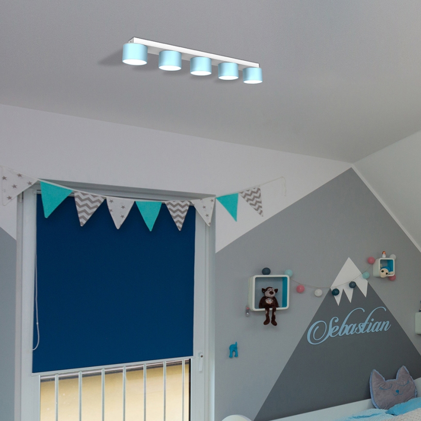 Ceiling light DIXIE 5xGX53/11W/230V blue