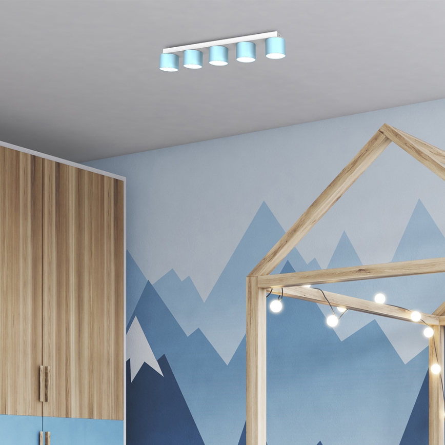 Ceiling light DIXIE 5xGX53/11W/230V blue