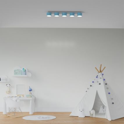 Ceiling light DIXIE 5xGX53/11W/230V blue