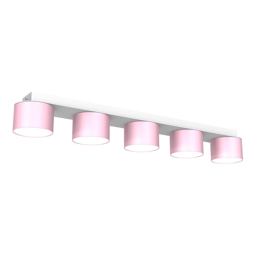 Ceiling light DIXIE 5xGX53/11W/230V pink
