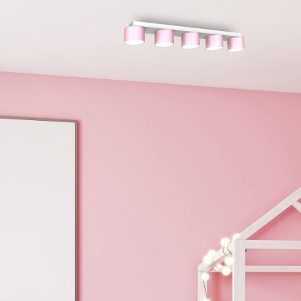 Ceiling light DIXIE 5xGX53/11W/230V pink