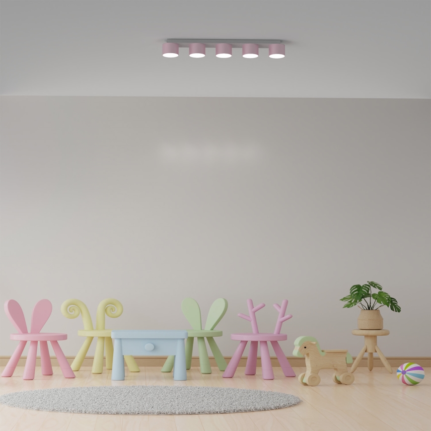 Ceiling light DIXIE 5xGX53/11W/230V pink