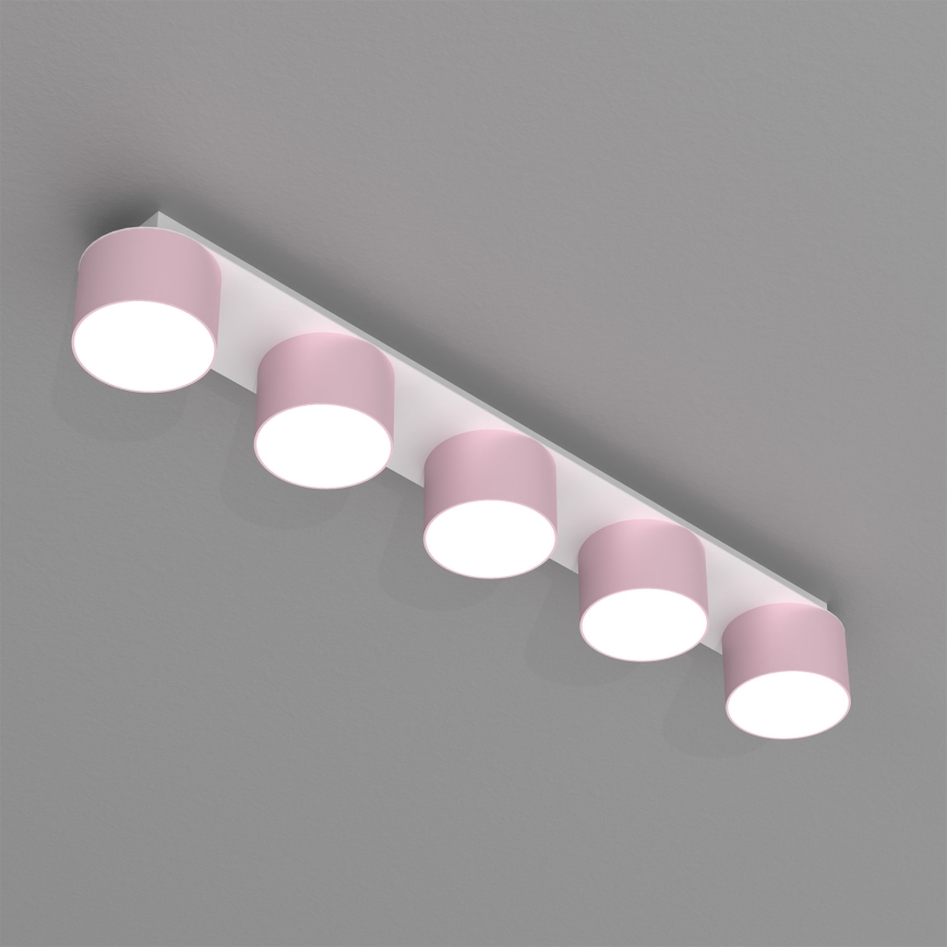 Ceiling light DIXIE 5xGX53/11W/230V pink