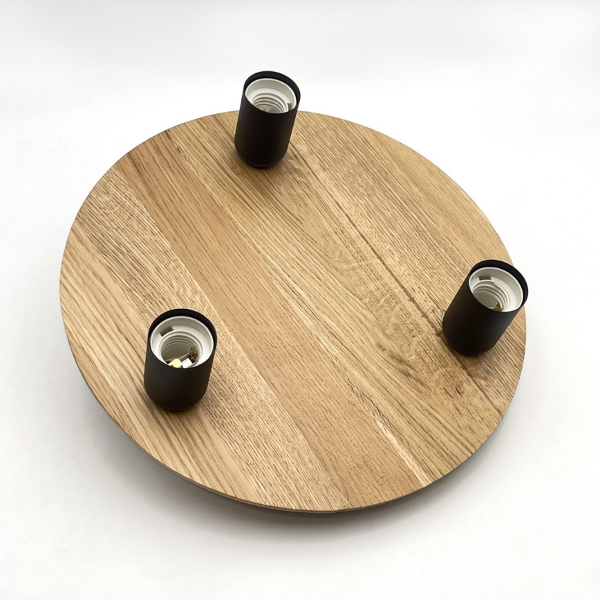 Ceiling light DUSTY 3xE27/15W/230V d. 34 cm oak/black