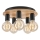 Ceiling light DUSTY 5xE27/15W/230V d. 34 cm oak/black