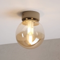 Ceiling light ELIAS 1xE14/5W/230V Ø 13 cm beige/smoky beige