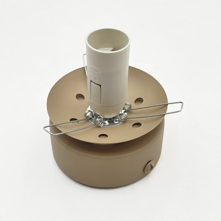 Ceiling light ELIAS 1xE14/5W/230V Ø 13 cm beige/smoky beige
