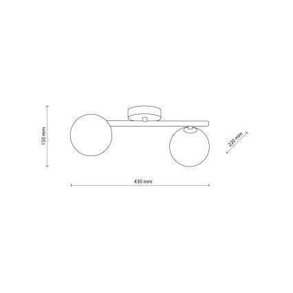 Ceiling light ELYON 5xG9/40W/230V black/white