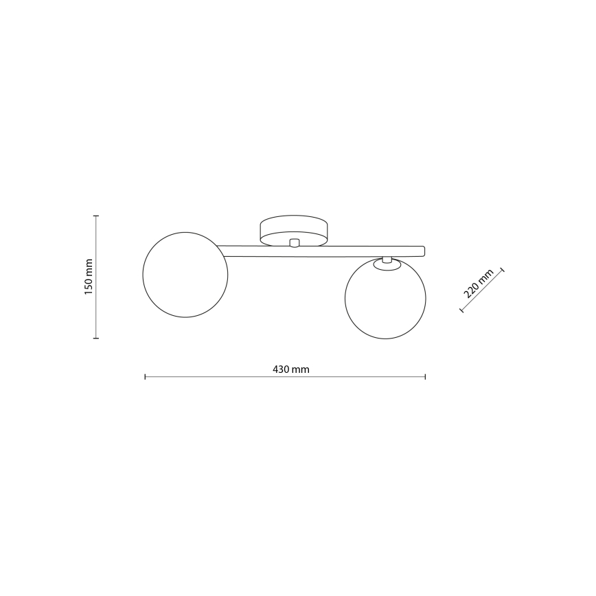 Ceiling light ELYON 5xG9/40W/230V black/white