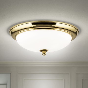 Ceiling light EMPIRA 2xE27/40W/230V Ø 35.5 cm gold