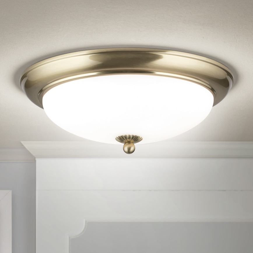 Ceiling light EMPIRA 2×E27/40W/230V Ø 35.5 cm brass