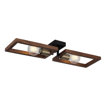 Ceiling light ERA 2xE27/40W/230V brown