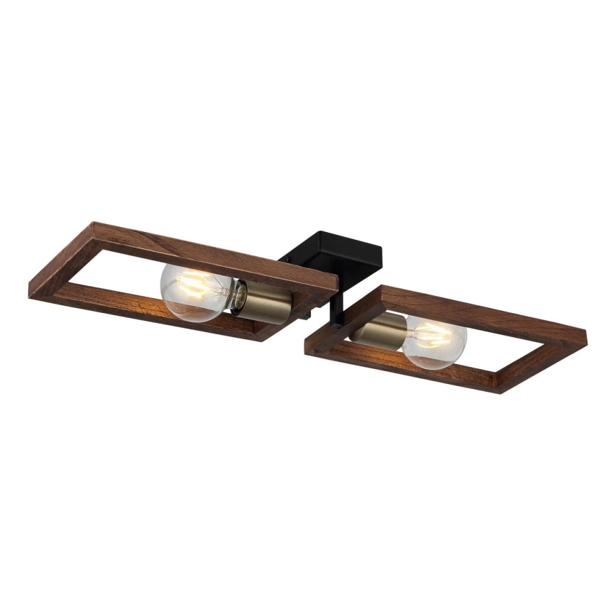 Ceiling light ERA 2xE27/40W/230V brown