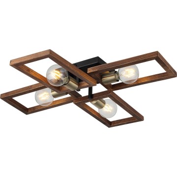 Ceiling light ERA 4xE27/40W/230V brown
