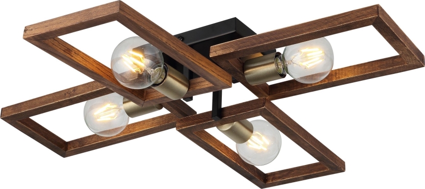 Ceiling light ERA 4xE27/40W/230V brown