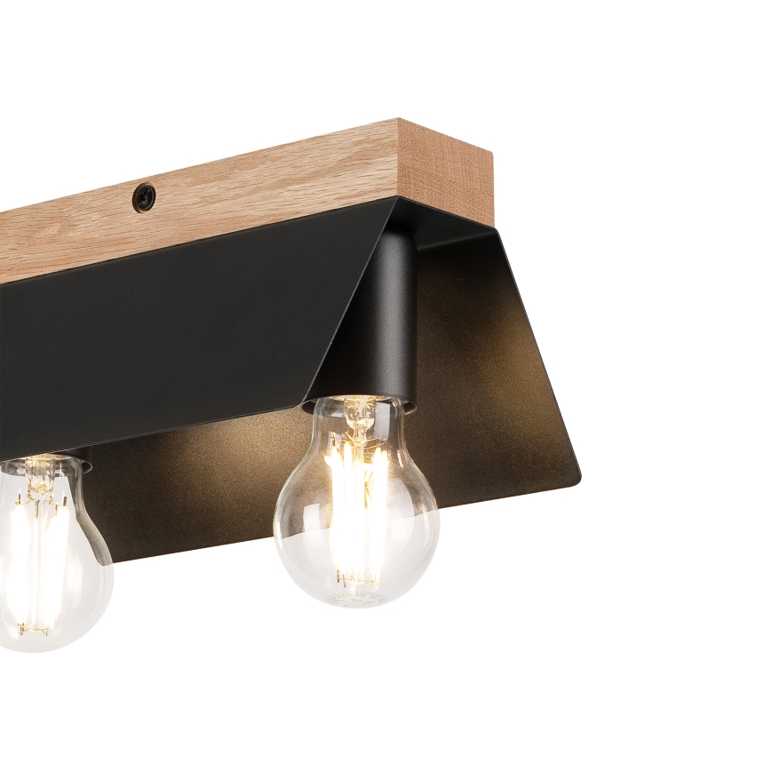 Ceiling light ESME 2xE27/15W/230V black/oak