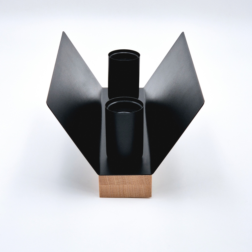 Ceiling light ESME 2xE27/15W/230V black/oak