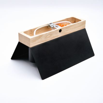 Ceiling light ESME 2xE27/15W/230V black/oak