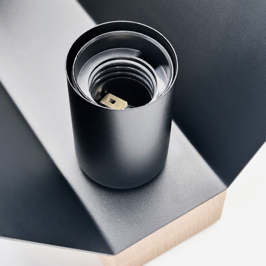 Ceiling light ESME 2xE27/15W/230V black/oak
