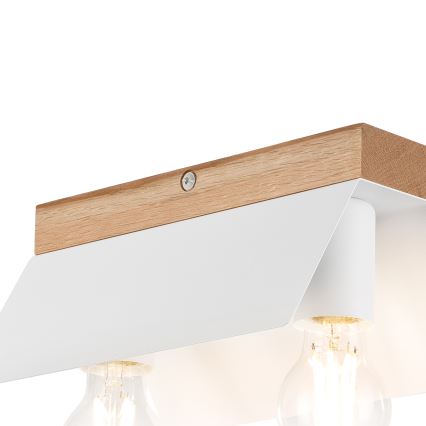 Ceiling light ESME 2xE27/15W/230V white/oak