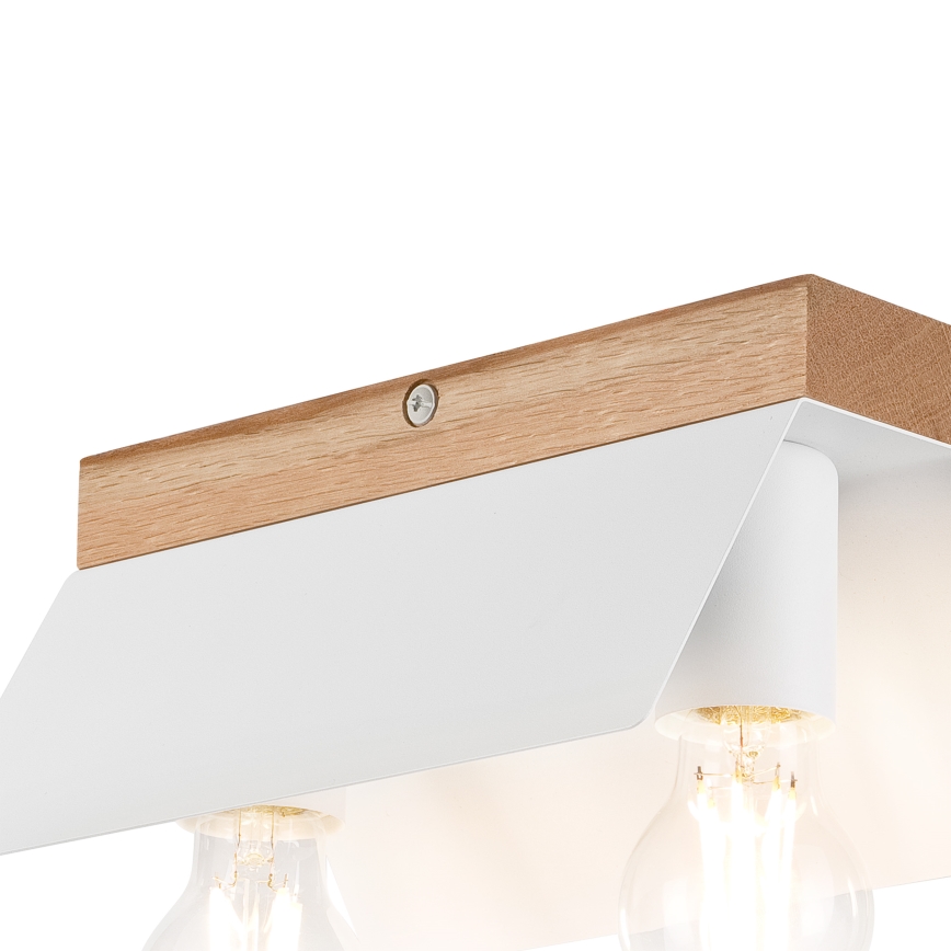 Ceiling light ESME 2xE27/15W/230V white/oak