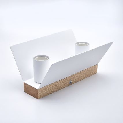 Ceiling light ESME 2xE27/15W/230V white/oak