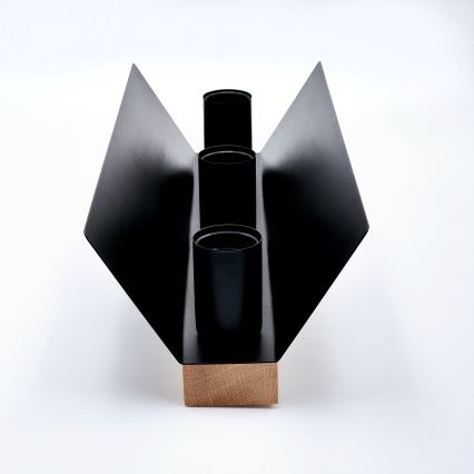 Ceiling light ESME 3xE27/15W/230V black/oak