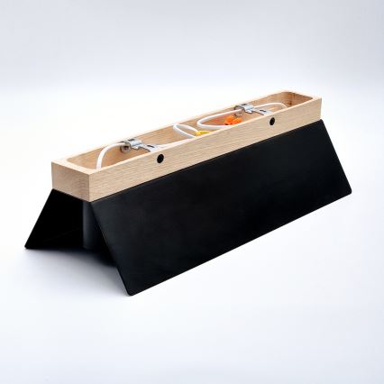Ceiling light ESME 3xE27/15W/230V black/oak