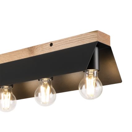 Ceiling light ESME 5xE27/15W/230V black/oak