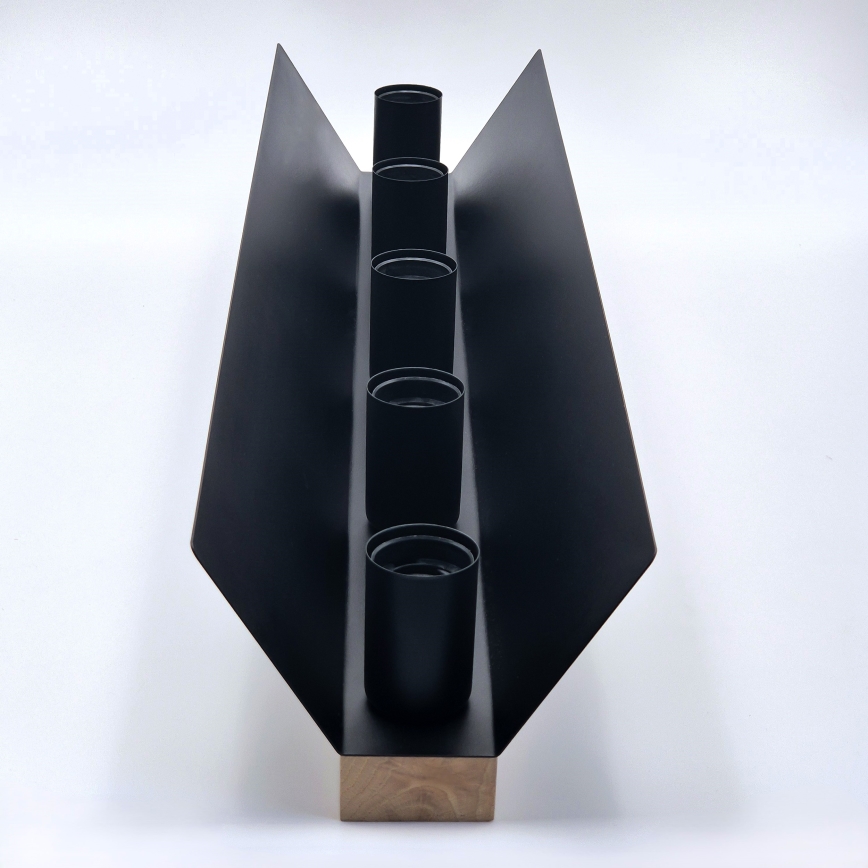 Ceiling light ESME 5xE27/15W/230V black/oak