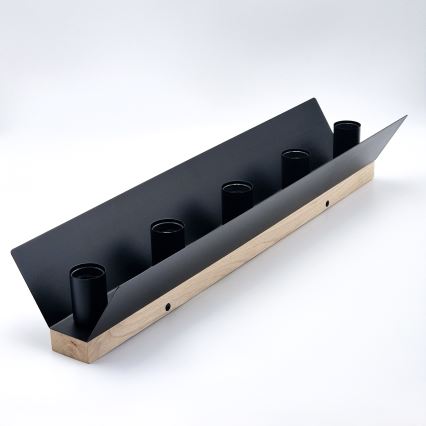 Ceiling light ESME 5xE27/15W/230V black/oak
