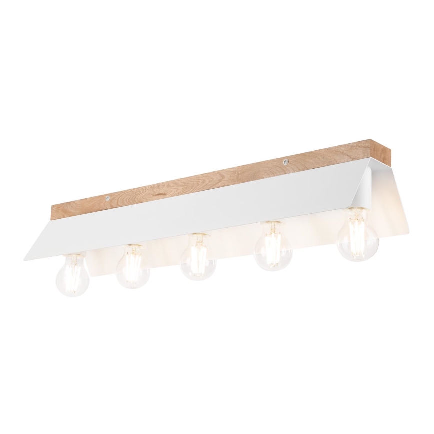 Ceiling light ESME 5xE27/15W/230V white/oak