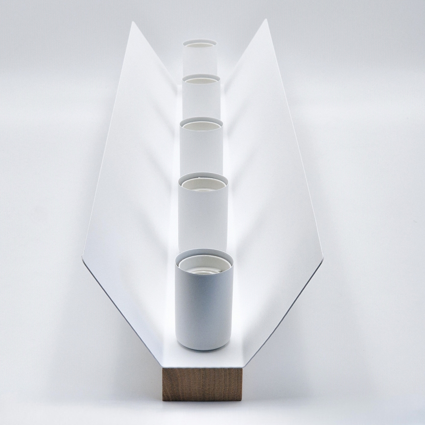 Ceiling light ESME 5xE27/15W/230V white/oak