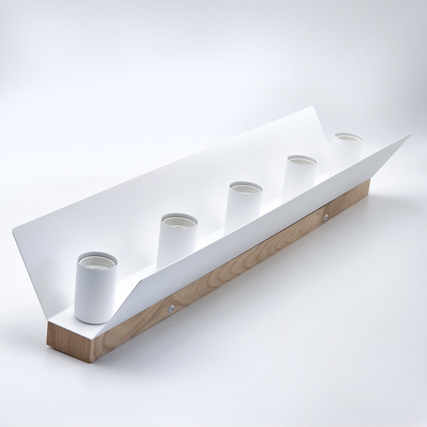 Ceiling light ESME 5xE27/15W/230V white/oak