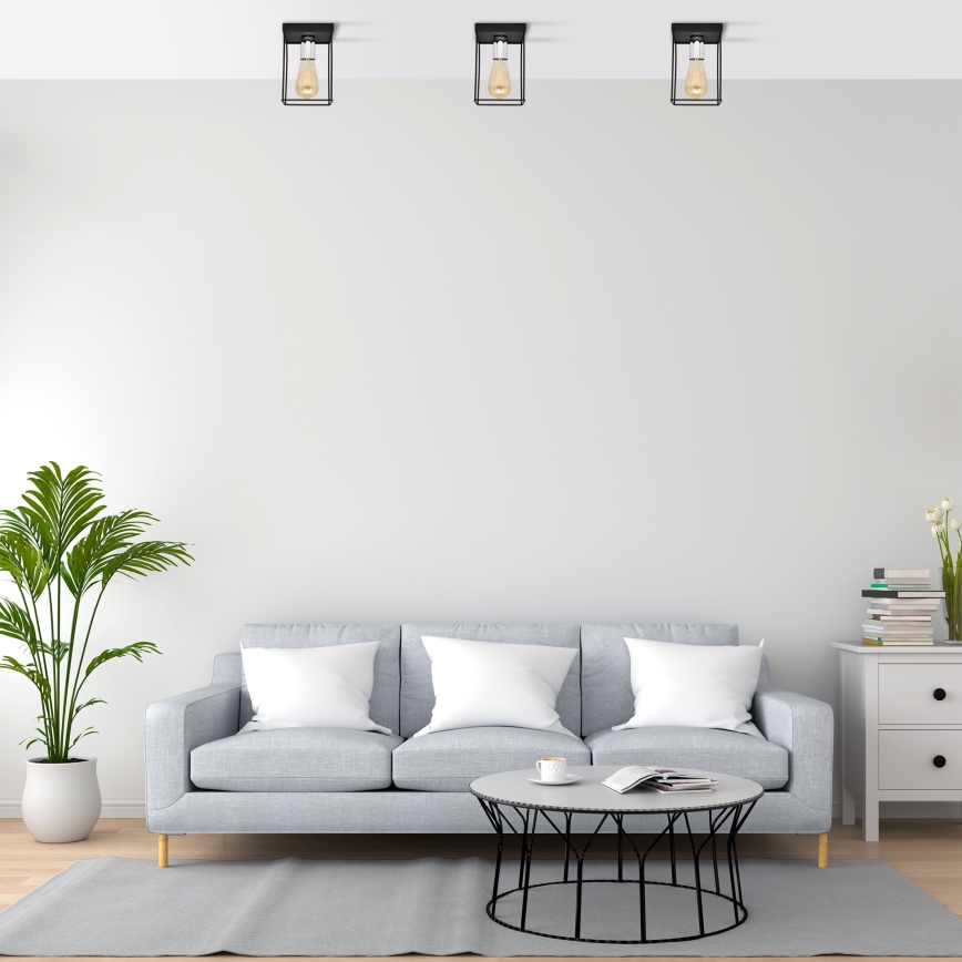 Ceiling light FINN 1xE27/15W/230V black/shiny chrome