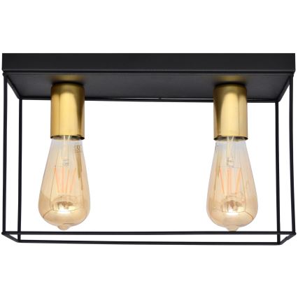 Ceiling light FINN 2xE27/15W/230V black/gold