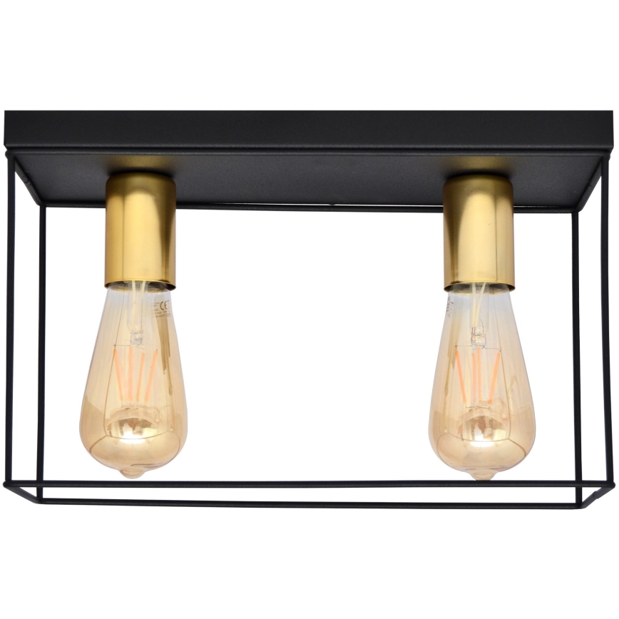 Ceiling light FINN 2xE27/15W/230V black/gold