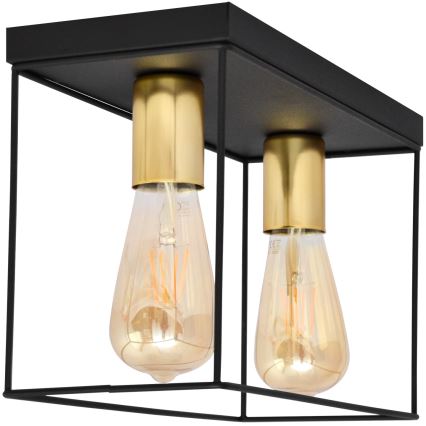 Ceiling light FINN 2xE27/15W/230V black/gold