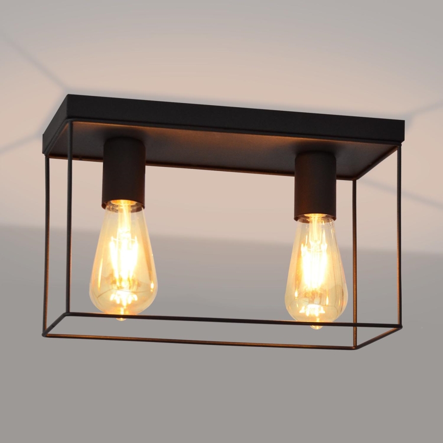 Ceiling light FINN 2xE27/15W/230V black