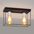 Ceiling light FINN 2xE27/15W/230V black/shiny chrome