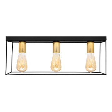 Ceiling light FINN 3xE27/15W/230V black/gold