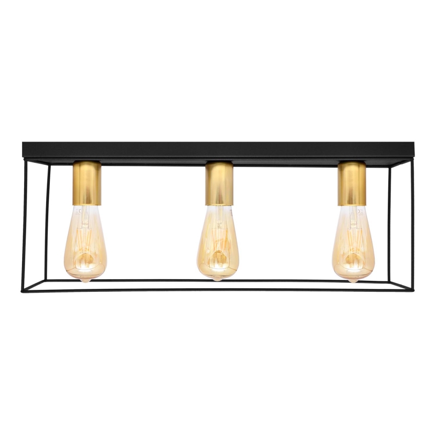 Ceiling light FINN 3xE27/15W/230V black/gold