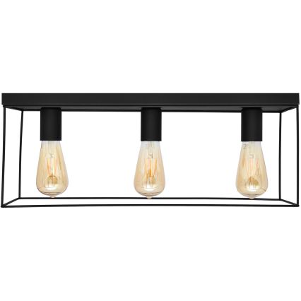 Ceiling light FINN 3xE27/15W/230V black
