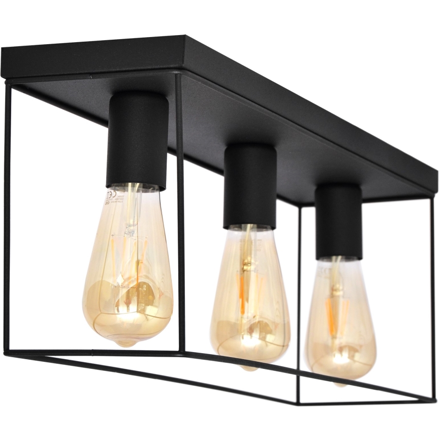 Ceiling light FINN 3xE27/15W/230V black