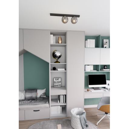 Ceiling light FIT 2xE14/10W/230V black/grey