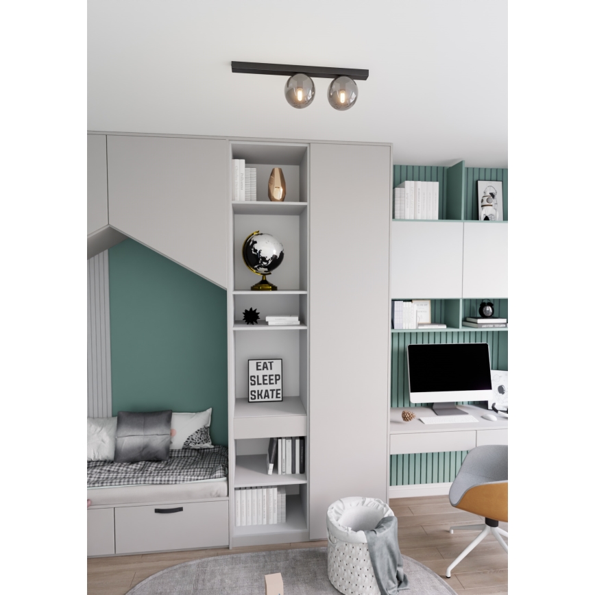 Ceiling light FIT 2xE14/10W/230V black/grey