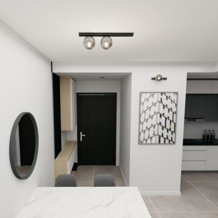 Ceiling light FIT 2xE14/10W/230V black/grey